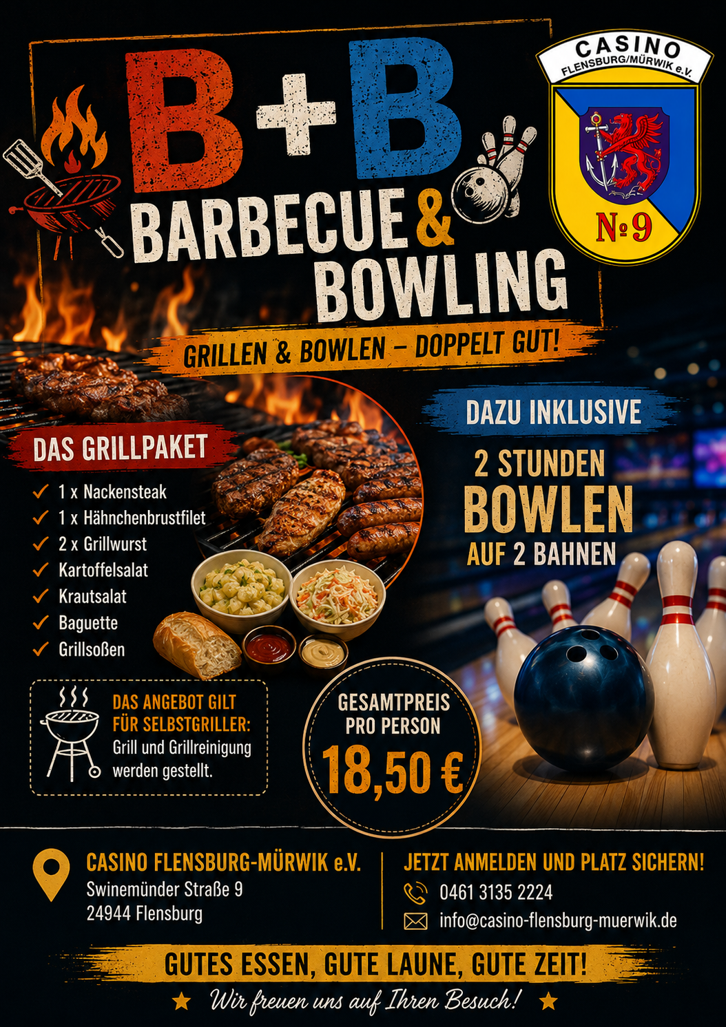 Event-Flyer Grillangebot
