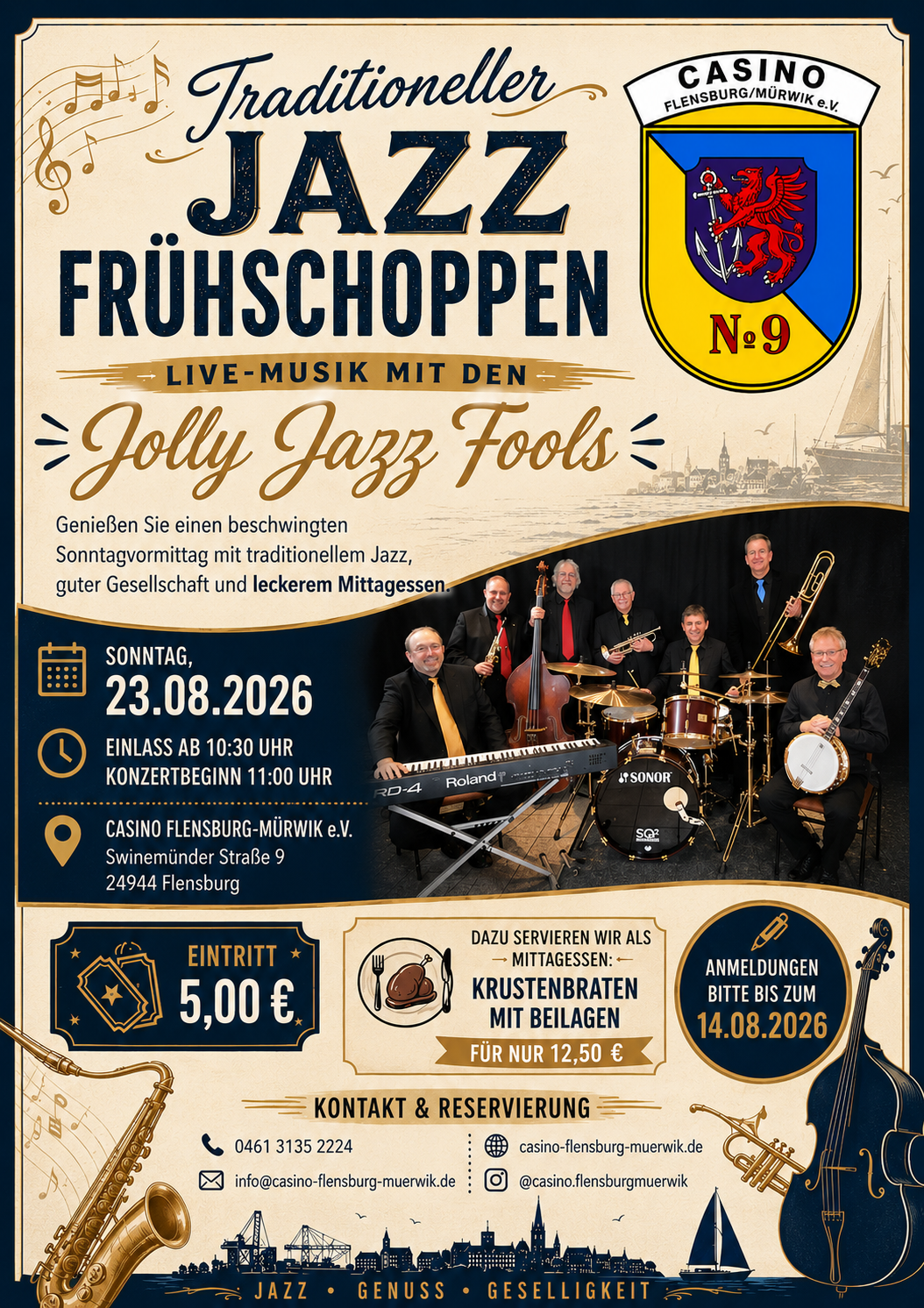 Event-Flyer Jazzfrühschoppen